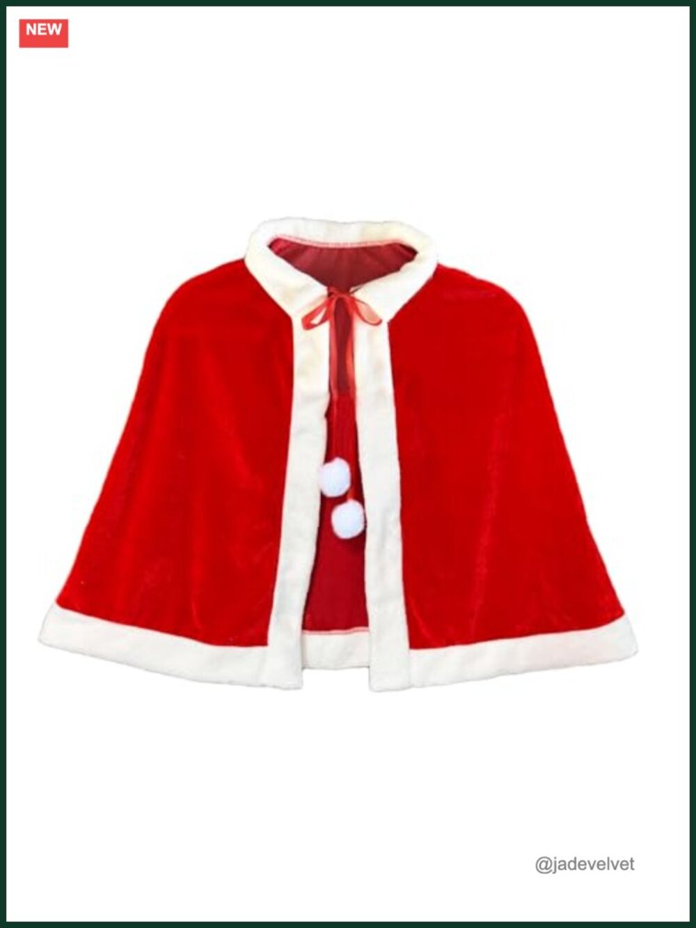 Velvet Christmas Santa Cape Mrs Claus Cloak Shawl Robe Costume Halloween